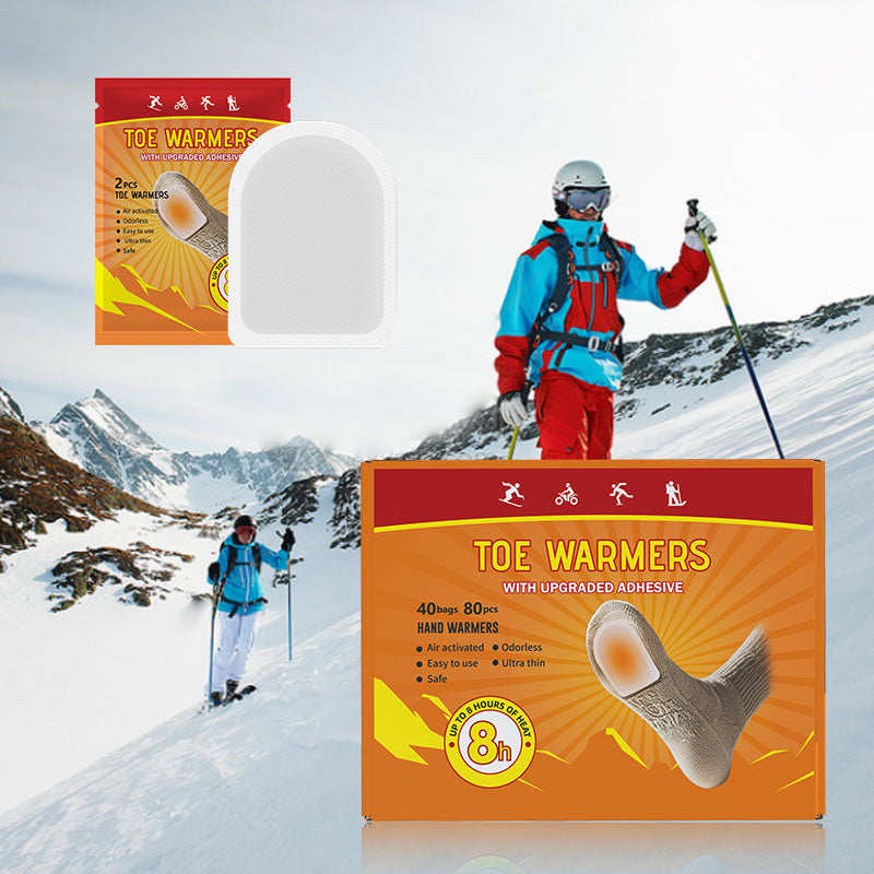 Toe Warmers - Disposable Air Activated, Up to 8 Hours of Heat | Ultra Thin Stick-On for Shoes & Boots
