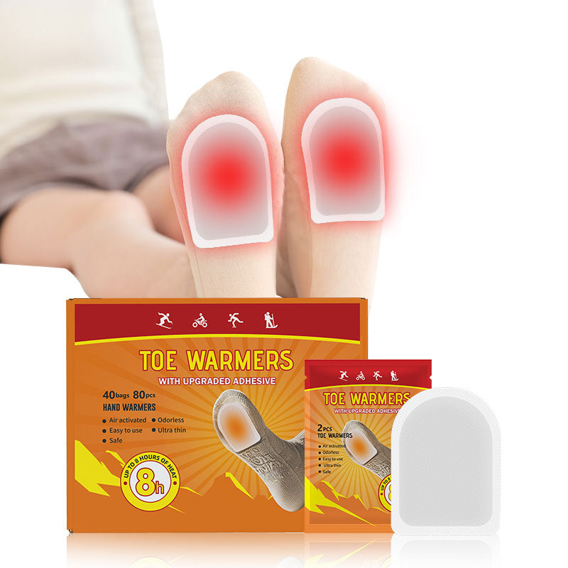 Toe Warmers - Disposable Air Activated, Up to 8 Hours of Heat | Ultra Thin Stick-On for Shoes & Boots